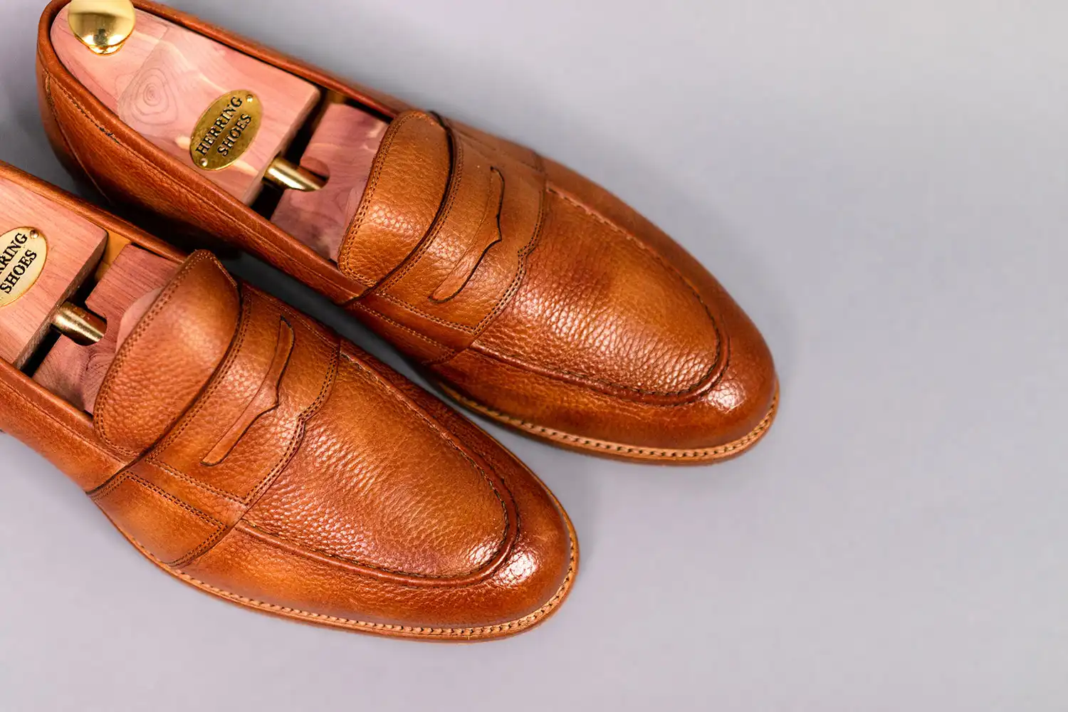 Herring Dartford Loafer in Tan Soft Grain