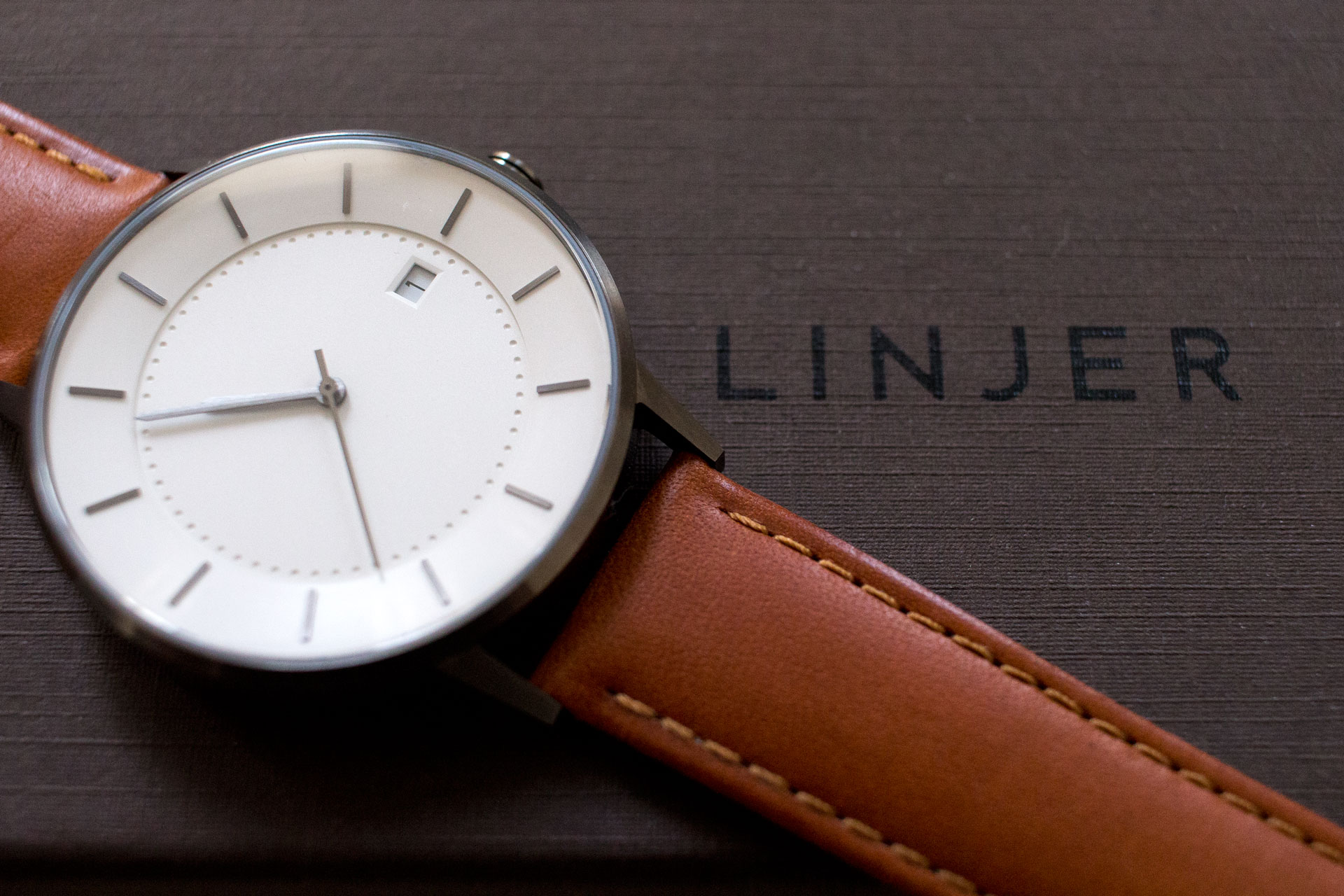 Linjer Classic Watch Tan Strap