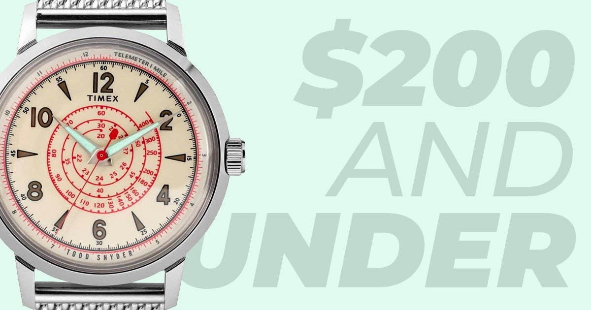 social image of watches under $200 featuring timex x todd snyder