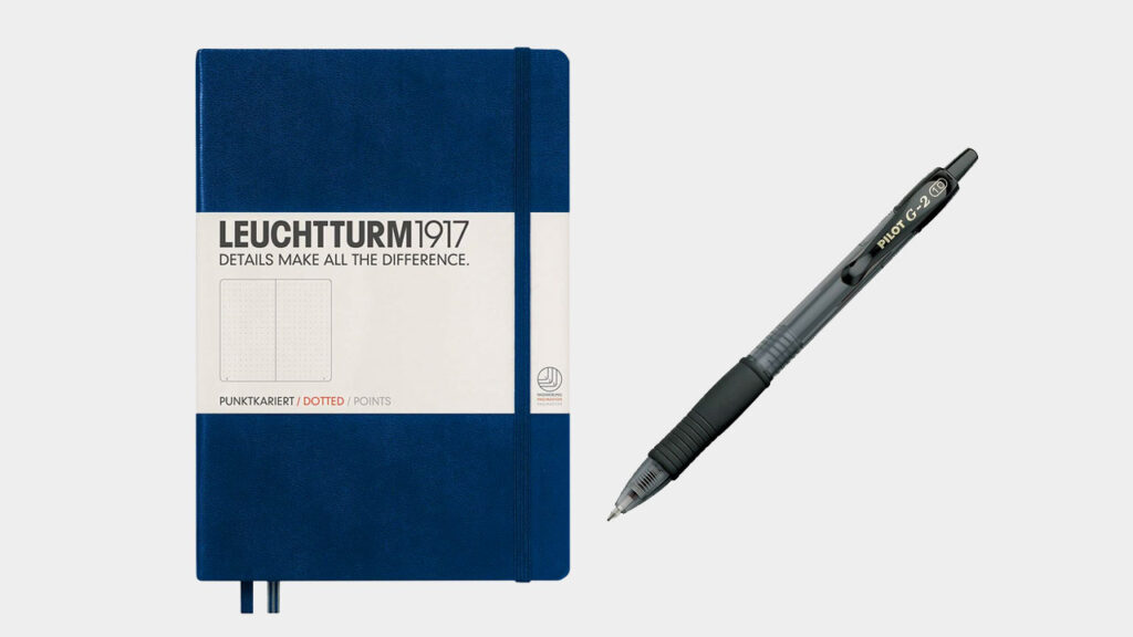 leuchtturm 1917 dotted notebook and pilot g2 pen