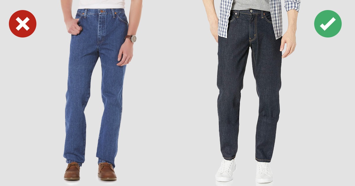 examples of denim jean style no and yes